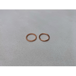Kółko metalowe ozdobne w kolorze rose gold, średnica 12 mm